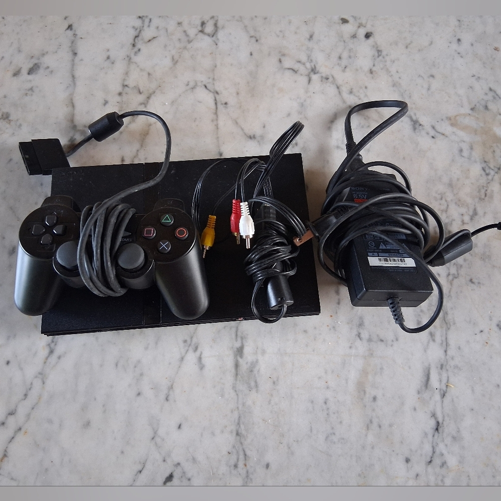 Sony PlayStation 2 Slim Console Bundle with Controller, AV & Power Cables